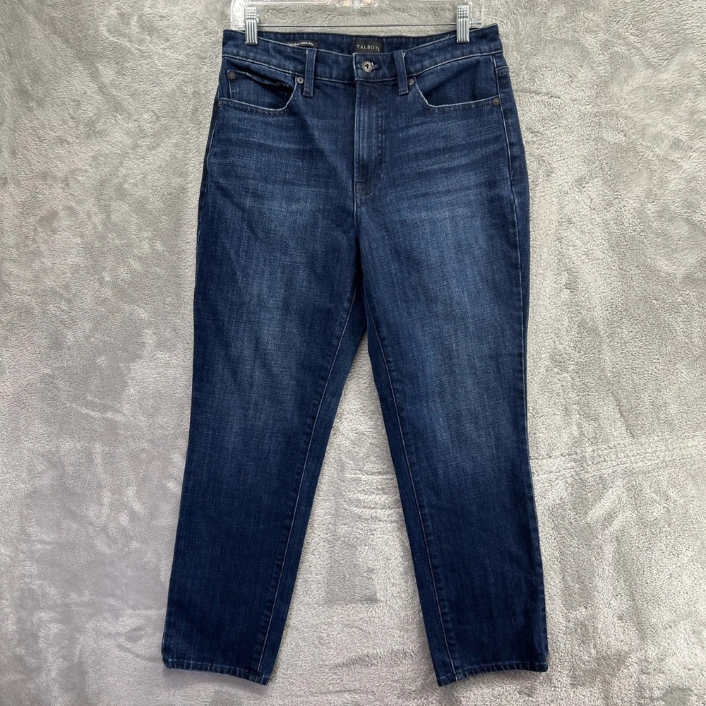 Talbots Modern Ankle Jeans Womens 6 Blue Straight Leg High Rise Stretch 30x27